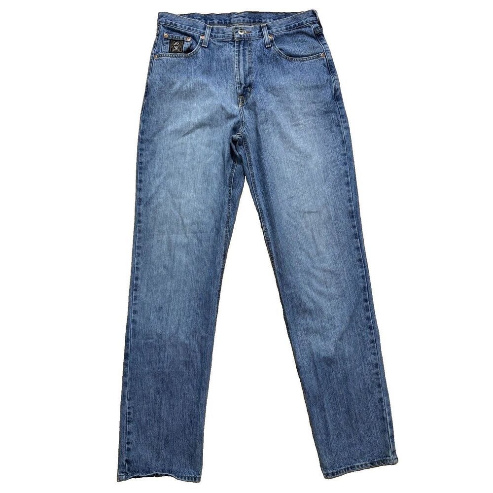 Cinch Jeans Men’s Sz 33x36 Blue Straight Leg Denim Western Cowboy Rodeo